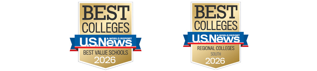 2025-26 JWU Charlotte Best Colleges badges