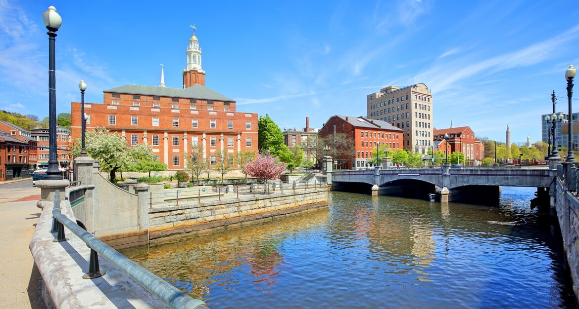 Scene of downtown providence.