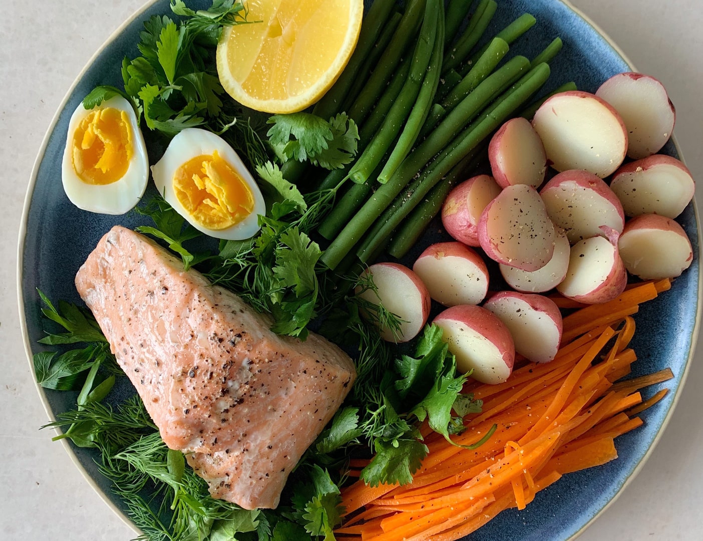 Kayla Hoang salmon nicoise.