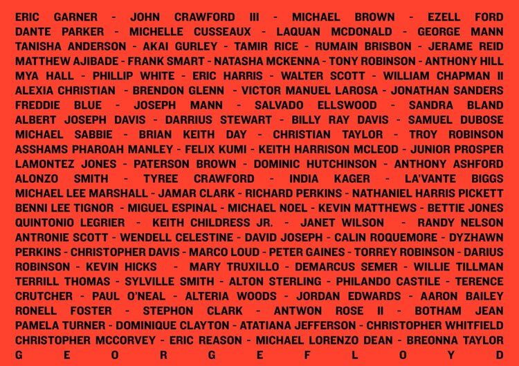 Say Their Names Infographic