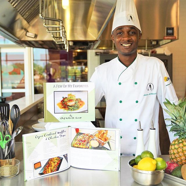 Chef Ashten Garrett with his 2020 cookbook, “A Few of My Favorites.” Chef Ashten Garrett with his 2020 cookbook, “A Few of My Favorites.”