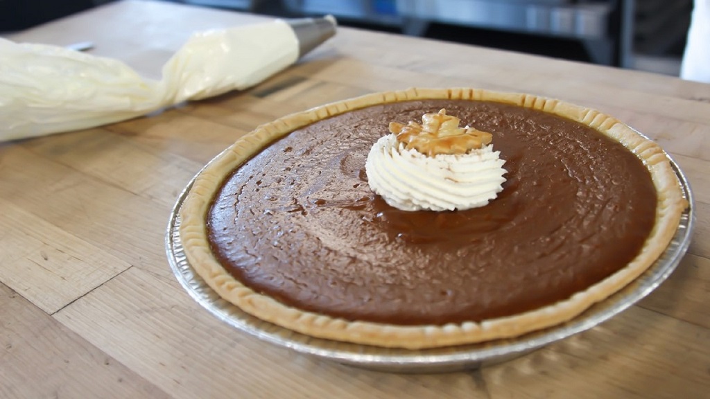 A signature pumpkin pie pumpkin pie with whipped cream