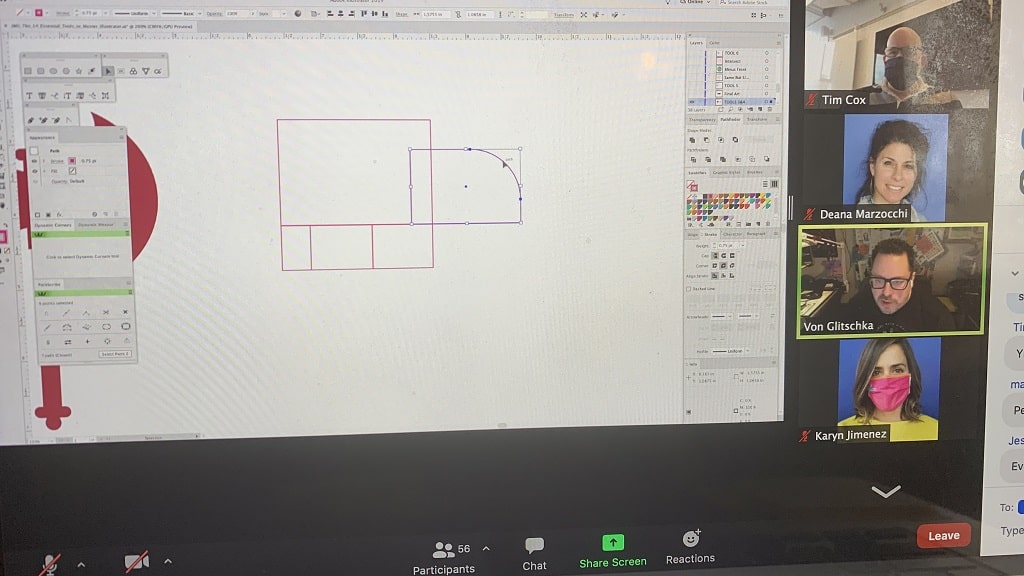 Screenshot of zoom session