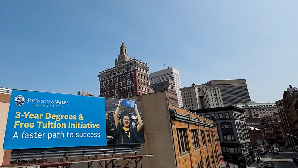 3-Year Degrees & Free Tuition Initiative billboard