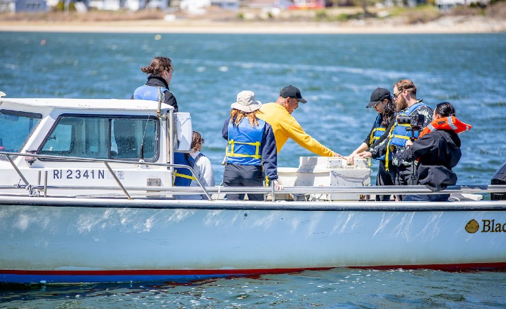 JWU students learn about sustainability during Save the Bay trip