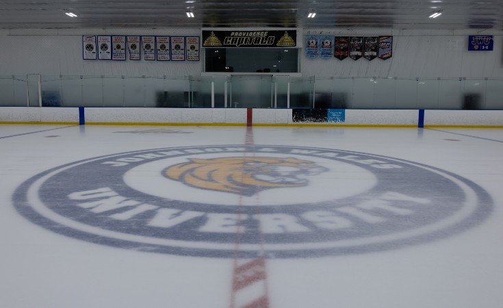 Lynch Arena with JWU logo