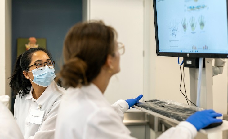 PA students reviewing x-rays