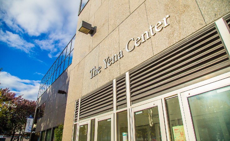 The exterior of JWU’s Yena Center