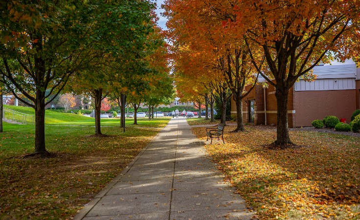 JWU Harborside Campus in autumn